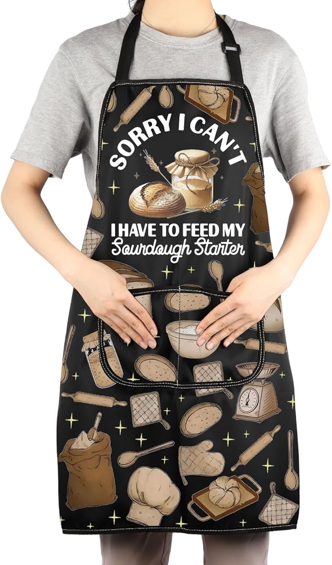 JNIAP Bread Baking Apron Bread Baker Aprons i Loaf Sourdough Baking Mom Gifts Baking Master Apron