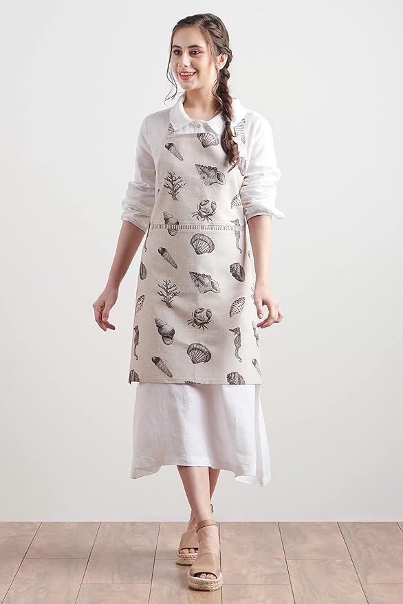 Maison d' Hermine 100% Cotton Apron for women with Pocket Kitchen Chef Apron for Men Cooking Mothers Day Gifts