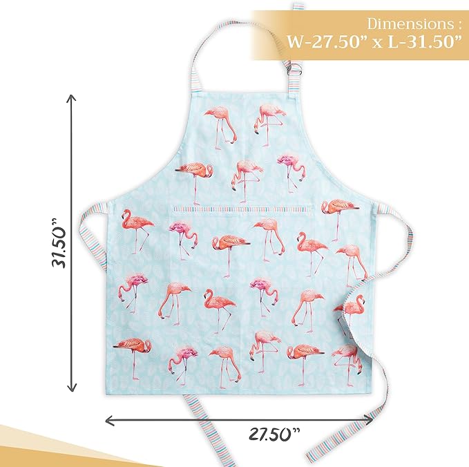 Maison d' Hermine 100% Cotton Apron for women with Pocket Kitchen Chef Apron for Men Cooking Mothers Day Gifts