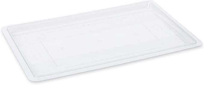 Rubbermaid Commercial Products Food Storage Box Lid for 8.5, 12.5, 16.5, and 21.5 Gallon Sizes, Clear (FG330200CLR) (Pack of 3)