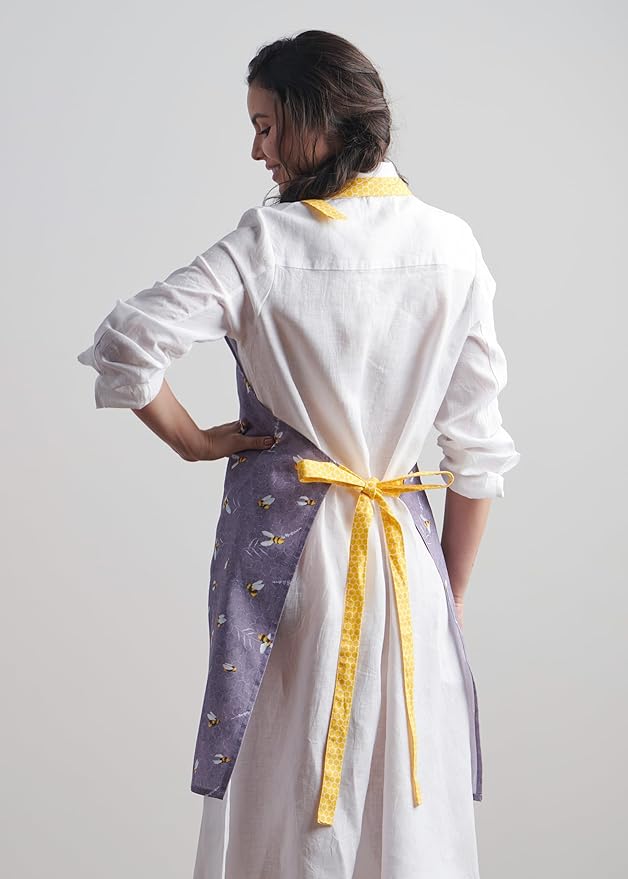 Maison d' Hermine 100% Cotton Apron for women with Pocket Kitchen Chef Apron for Men Cooking Mothers Day Gifts