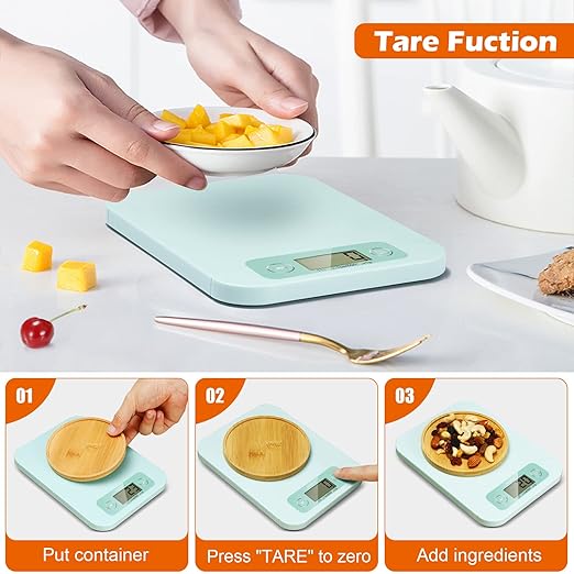 Smart Food Scales for Kitchen - Digital Food Scale with Nutritional Calculator Analysis App, Food Weight Scale Grams and Ounces, Food Scale for Weight Loss, Calories Counting, Meal Prep 0.1oz