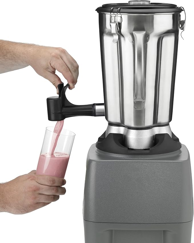 Waring Commercial Heavy Duty Blender, 3.75 HP Motor with 1-Gallon Stainless Steel Jar & Spigot, for Smoothies Soups Sauces Restaurants, CB15SF