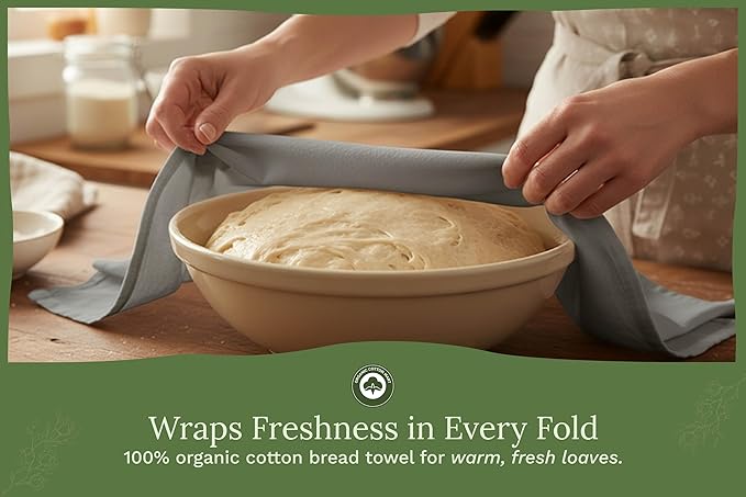 Gray Flour Sack Tea Towels - 100% Cotton, 5 Pack, 27"x27" Extra Large, Highly Absorbent Gray Dish Drying Towels - Lint-Free Baking Towels, Customizable and Versatile Kitchen Towels (5 Pack)