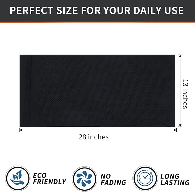 Homaxy 100% Cotton Waffle Weave Kitchen Towels, 13 x 28 Inches Super Absorbent and Machine Washable Dish Towels for Drying Dishes, 6-Packs, Black
