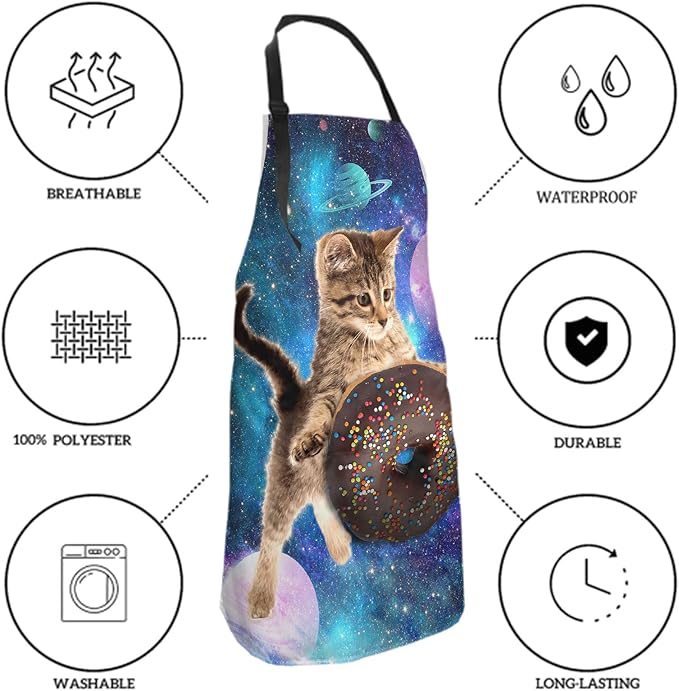 Funny Apron Polyester Grooming Aprons with Pocket for Cooking Kitchen Grilling Adults