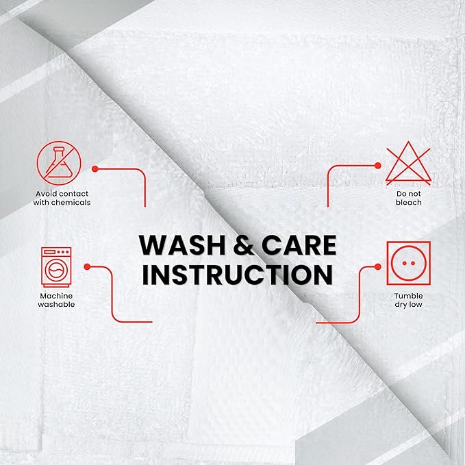 Infinitee Xclusives Luxury Wash Cloths for Showering [13x13] – 100% Cotton Washcloths [Pack of 4], Soft and Absorbent Face Towels for Bathroom Wash Clothes, Gym, and Spa (Brilliant White)