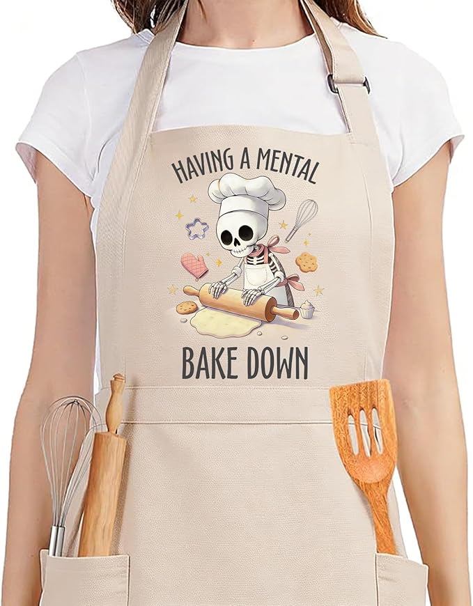 Kitchen Baking Apron for Women with Pocket,Fairy's Gift Funny Cooking Aprons with Pockets for Women,Thanksgiving Cute Sarcastic Womens Kitchen Aprons for Kitchen Cooking