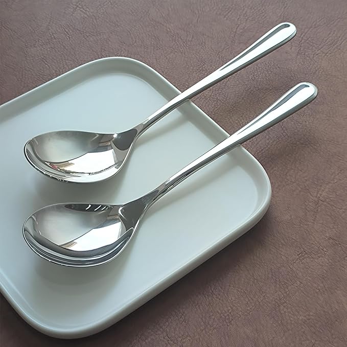 Serving Spoon,Heavy Duty 304 Stainless Steel Buffet Serving Spoon,Dishwasher Safe 10.6'' Pack of 1