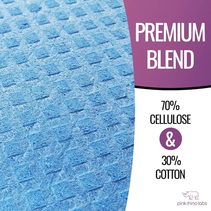 Swedish Dishcloths – Eco-Friendly Reusable Kitchen Towels – 3 Pack Cleaning Cloths for Dishes, Counters & Surfaces – Super Absorbent, Compostable, Zero-Waste Alternative