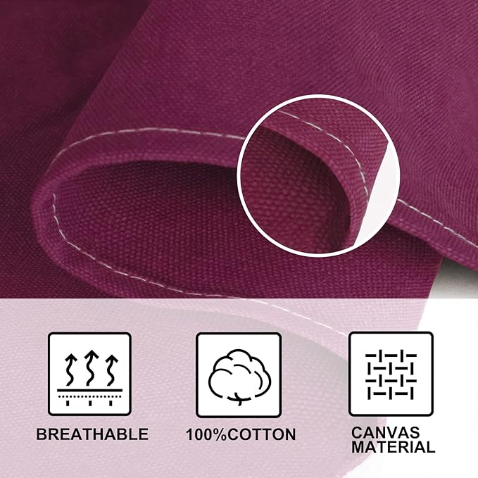 OUNLEN Chef Apron for Men Women Canvas Aprons with 3 Pockets Cross Back Resistant Work Apron for Cooking