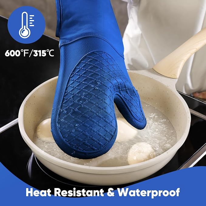 Silicone Oven Mitts Pot Holder Kitchen-Towels100% Cotton Dish Towels for Kitchen,Super Soft and Absorbent Kitchen Hand Towels/Tea Towels.Pot Holder,Oven Mitt Heat Resistant,Silicone Grip,Gift Set
