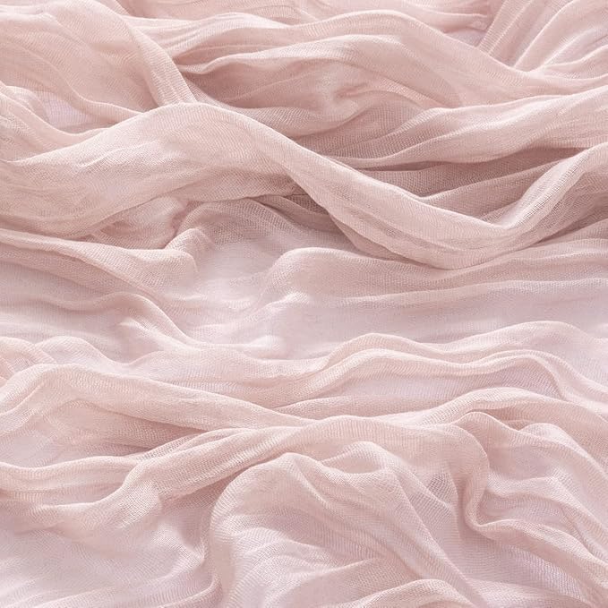 DeZerlor 30 Pack Pink Cheesecloth Napkins Christmas Cloth Napkins Set of 30 Pale Pink Holiday Dinner Napkins Bulk 21x21 Inches for Wedding Bridal Shower Baby Shower Xmas Parties