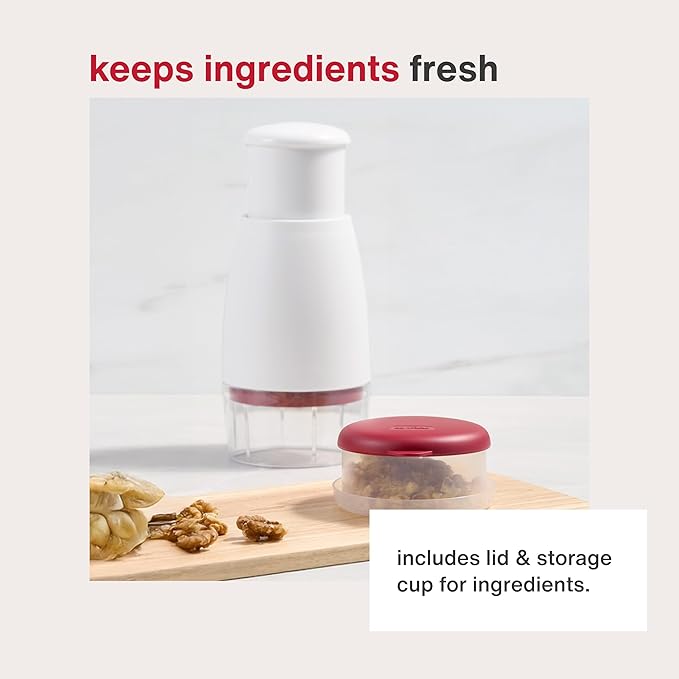 Zyliss Zick Zick Classic Food Chopper - Manual Food Chopper - Onion, Tomato & Vegetable Cutter - Stainless Steel & Dishwasher Safe Food Dicer - White, 9"- Zick Zick 2.0