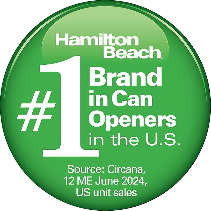 Hamilton Beach Extra-Tall Electric Automatic Can Opener with Easy-Clean Detachable Cutting Lever,Cord Storage,Knife Sharpener,Brushed Stainless Steel (76700),(Pack of 2)