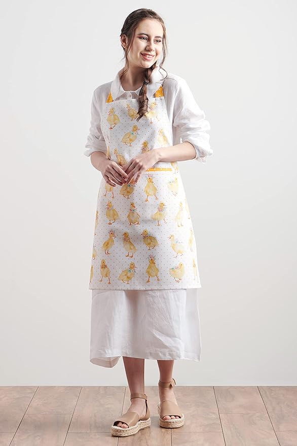 Maison d' Hermine 100% Cotton Apron for women with Pocket Kitchen Chef Apron for Men Cooking Mothers Day Gifts