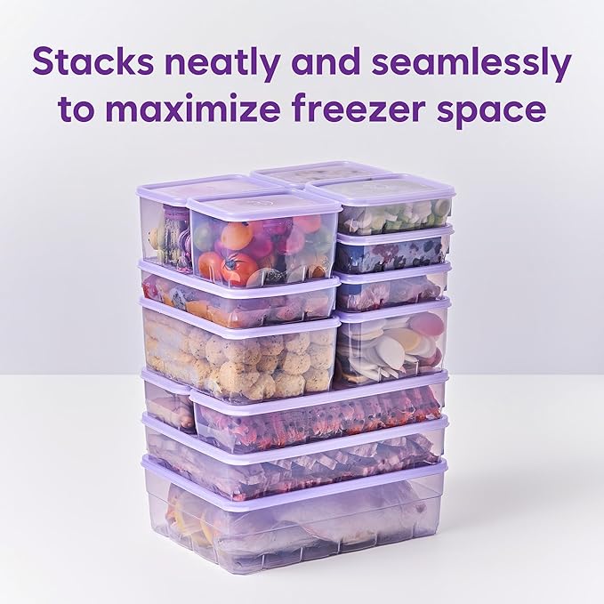Freezer Containers for Food Storage 12pcs - Soup with Lids Safe - Twist Release - Flexible Frozen Design - BPA Free