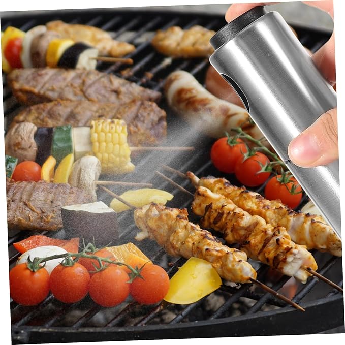 Zerodeko 1pc Stainless Steel Oil Sprayer for Cooking Bbq and Outdoor Activities Portable and Lightweight Multi-purpose Oil Bottle for Vinegar and More