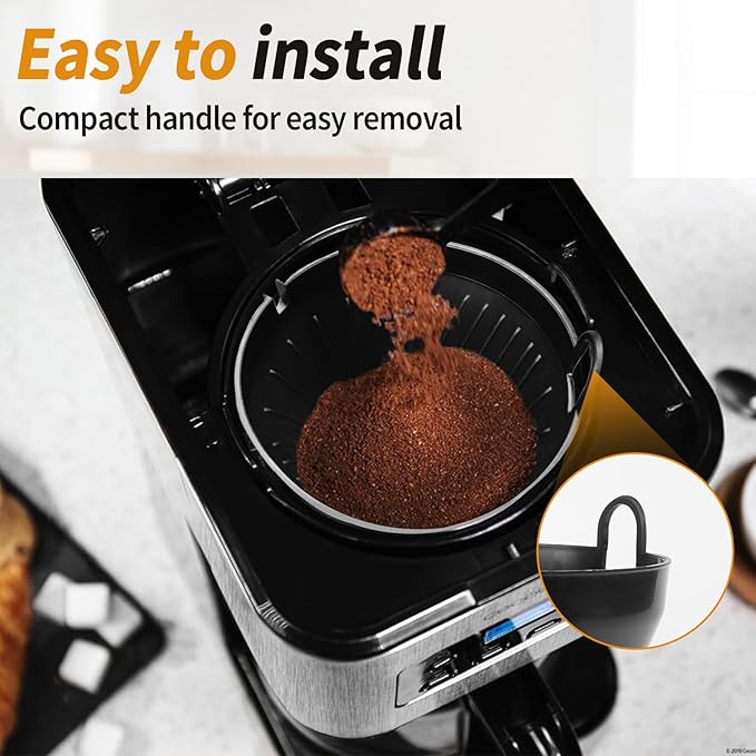 DCC-1200FB Coffee Maker Brew Basket Replacement Filter Basket Holder for Cuisinart Models DCC-1200, DCC-1200BCH,DCC-1200BW,DCC-1200CP,DCC-1200MRP1,and DCC-1200W Replacement Part for Cuisinart