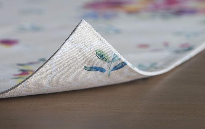 Maison d' Hermine Placemats Set of 4 100% Cotton Washable Cloth Place Mats Reusable Table Mats for Kitchen Dining Party Wedding Gifts for Mothers Day Spring/Summer (Rose Garden, 13" x 19")