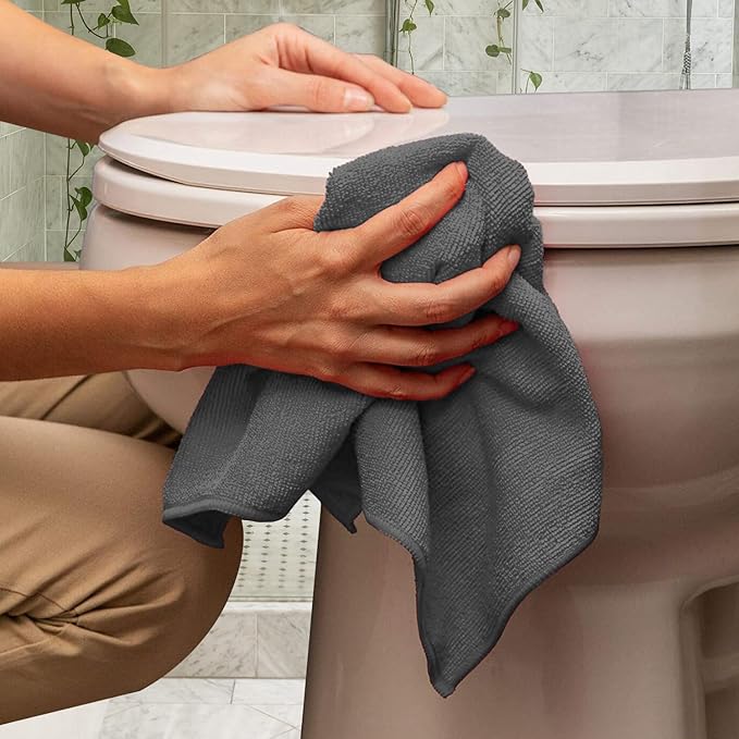Avalon Towels Microfiber Cleaning Cloths (Value Pack of 36) - Size 16 x 16 Inches, Highly Absorbent Cleaning Rags, Lint Free, Reusable and Washable, Microfiber Towels for Cars