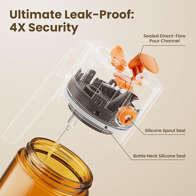 LUKUMIQI 2 in 1 Oil Sprayer for Cooking, 17oz Light-Blocking Glass Spray Bottle with Stickers, Oil Dispenser for Salad, Air Fryer & BBQ