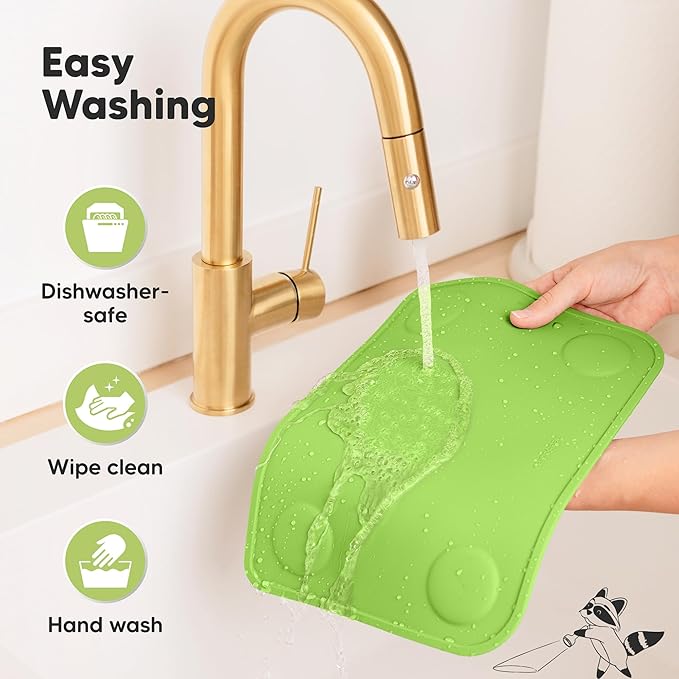 KeaBabies 2pk Silicone Placemats for Toddlers, Kids - 12x9 Non Slip Suction Baby Silicone Placemat for Restaurants, Dining Table,Travel, Easy to Clean, Food Grade/BPA-Free, Small Baby Table Mat (Kea)