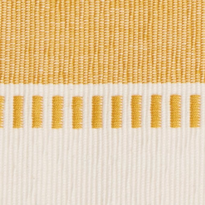 DII Dobby Stripe Woven Table Runner, 13x72, Honey Gold