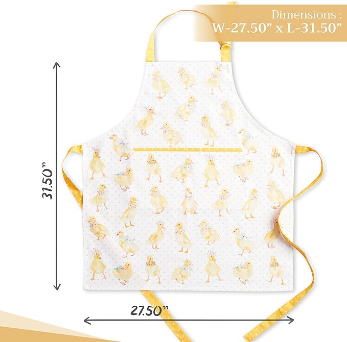 Maison d' Hermine 100% Cotton Apron for women with Pocket Kitchen Chef Apron for Men Cooking Mothers Day Gifts
