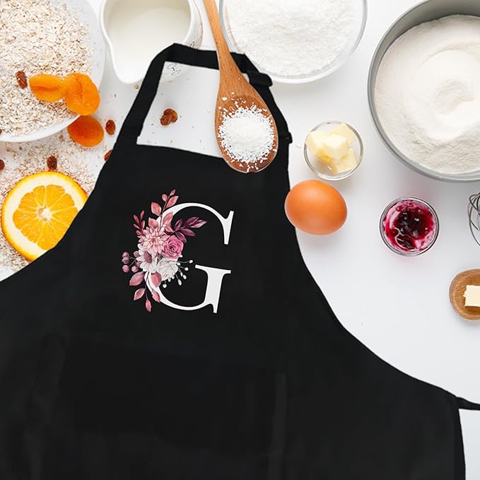 Personalized Aprons for Women with Pockets, Cute Aprons for Women Chef Baking, Cooking Gifts for Mom Birthday
