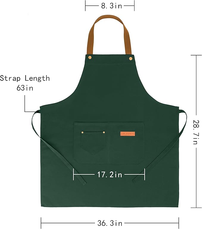3 Pack Chef Apron Waterproof Adjustable with 2 Pockets for Men Women, Apron for Cooking Baking Restaurant