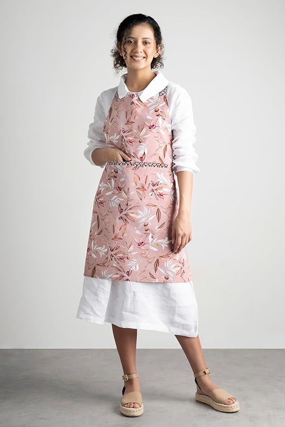 Maison d' Hermine 100% Cotton Apron for women with Pocket Kitchen Chef Apron for Men Cooking Mothers Day Gifts