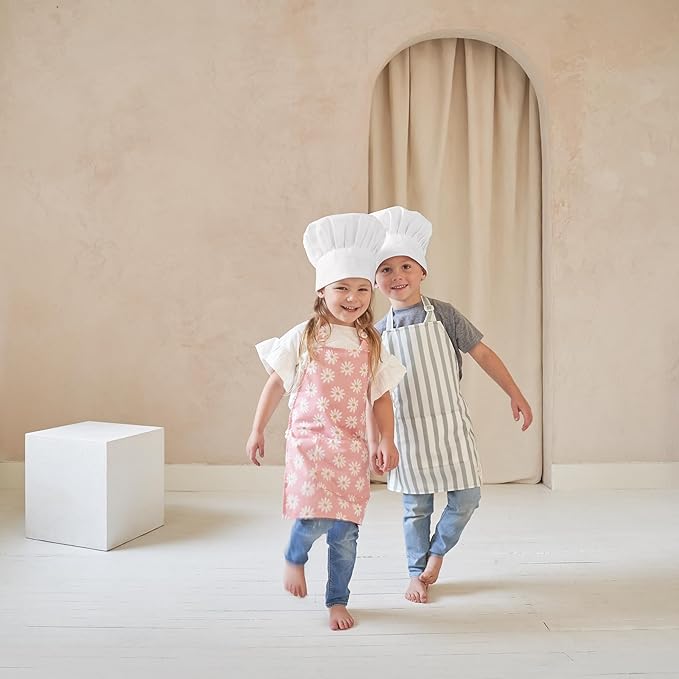 ZICOTO Kids Apron for Girls & Boys - Toddler Apron with Pocket for Cooking, Baking & Crafts - Christmas Gift for Little Chef