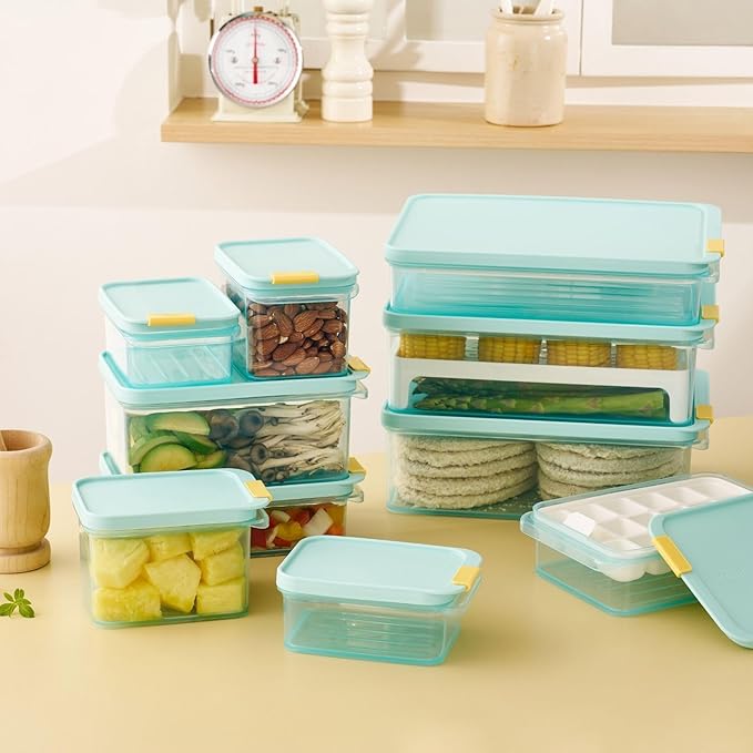 LocknLock HFL104 Freezer Fit Plastic Food Storage Container with Lid for Kitchen, Lunch, Meal Prep, and Leftovers, BPA-Free, Airtight, Leakproof, Microwave, Dishwasher-Safe, 1.65L