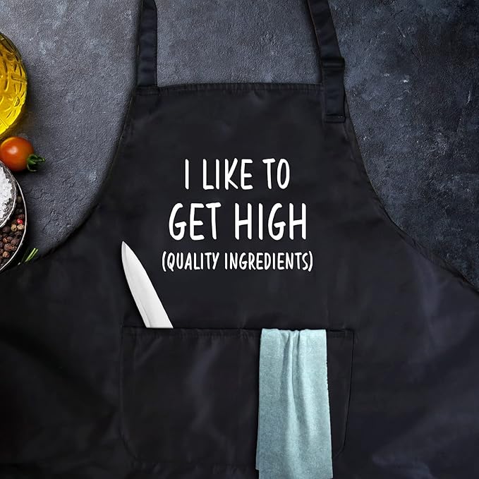 Funny apron for men Adjustable Waterproof with Pockets for Cooking Baking BBQ Gift Apron for Day, Birthday Gifts
