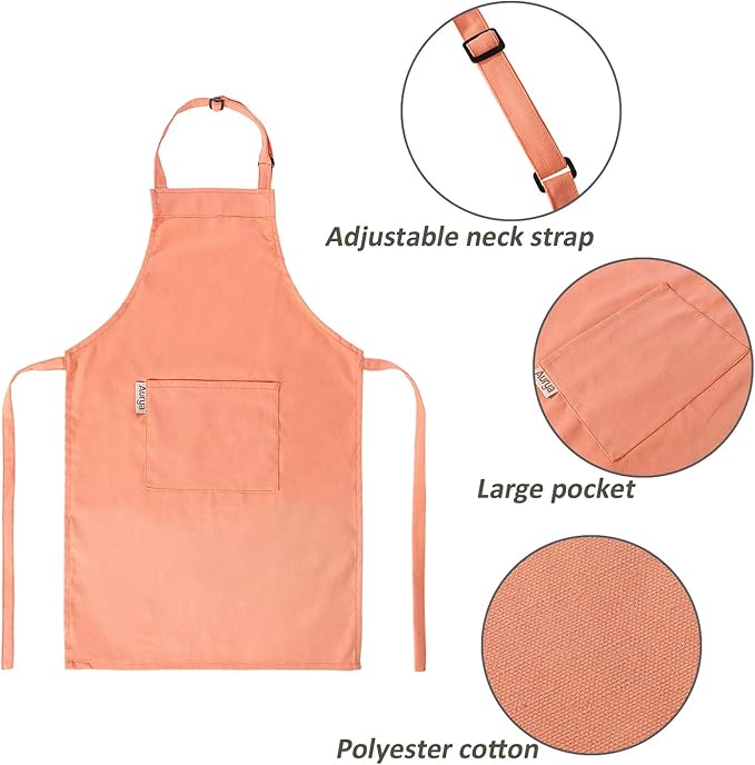 Adjustable Apron and Chef Hat Set for Cooking and Baking