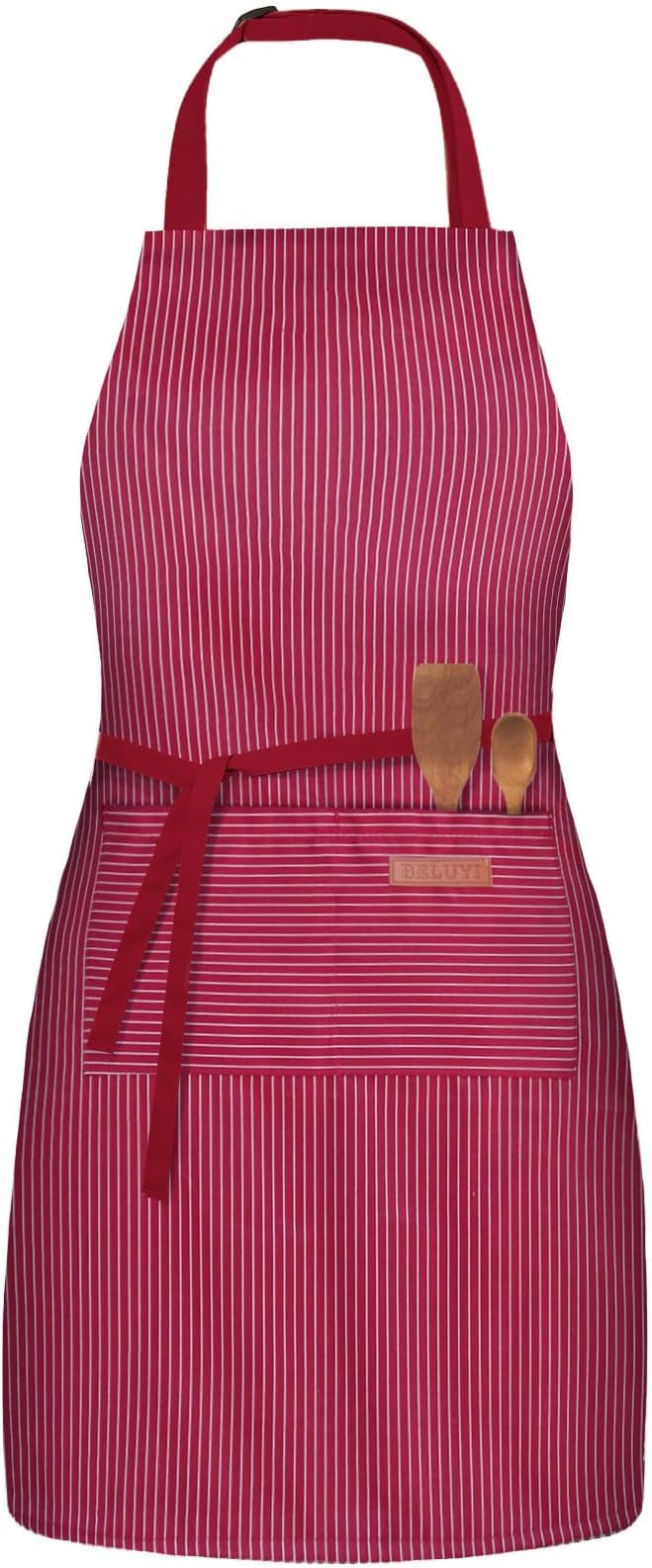 BeLuyi Adjustable Bib Apron with 2 Pockets Chef Cooking Kitchen Restaurant Aprons for Women Men