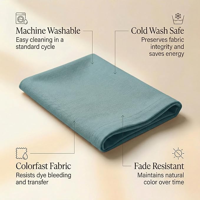 ACCENTHOME Accent Home 100% Cotton Napkins, Delicate Cloth Napkins for Dinners, Parties and Weddings，18 x 18 Inch Set of 12 - Blue