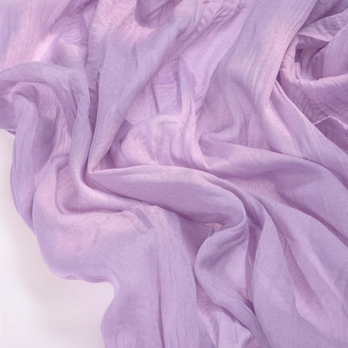 Socomi Lilac Purple Lavender Cheesecloth Table Runner Easter Spring Boho Rustic Gauze 120 inch 10FT Cheese Cloth Runner for Wedding Party Baby Shower Birthday Home Decor Holiday Decorations