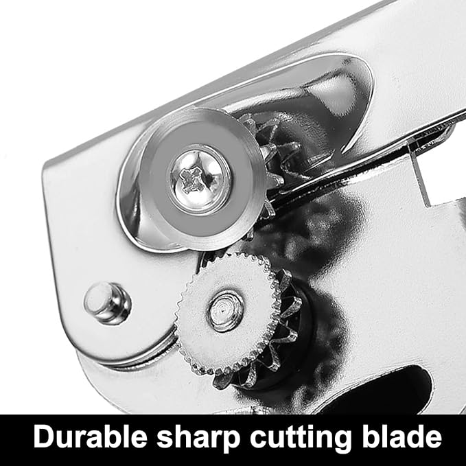 Commercial Can Opener DENENTT Professional Manual Can Opener Heavy Duty - Ergonomic Extended Handles & Smooth Edge Design, Effortless Handheld Tool for Large Cans, Kitchens, Seniors