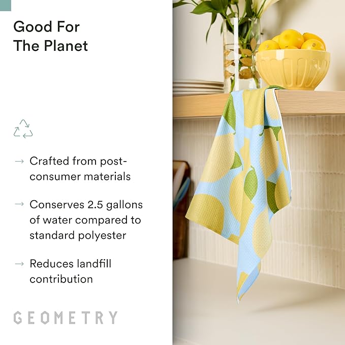 GEOMETRY Spring Kitchen Towels - Quick Dry Microfiber Cloth Spring & Summer Dish Towels for Kitchen Drying - Premium Quick Dry Towel - Tulip Lover, 18" x 30" - 2-Pack