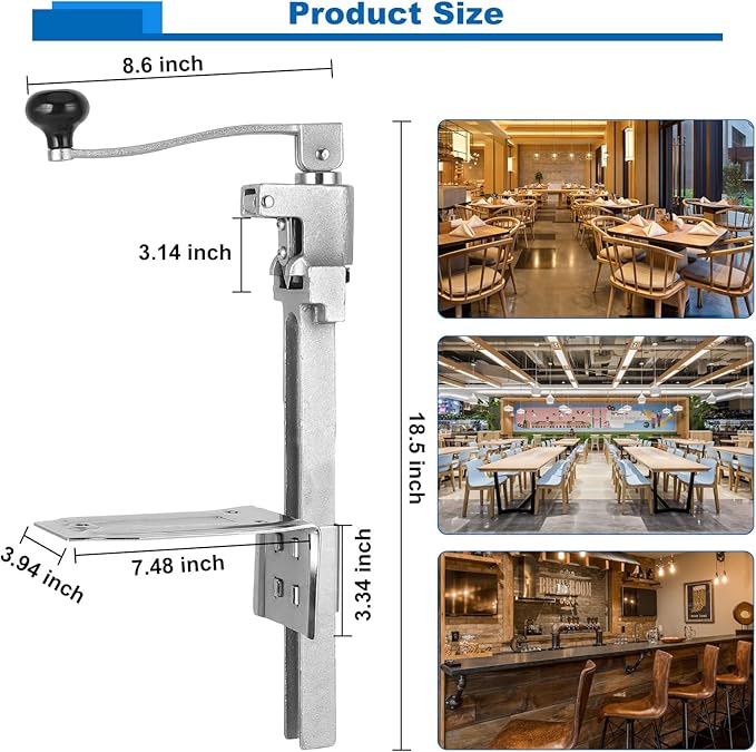 Commercial Can Opener Heavy Duty - Yeipower Industrial Manual Can Opener Opens Up to 11" Tall Cans