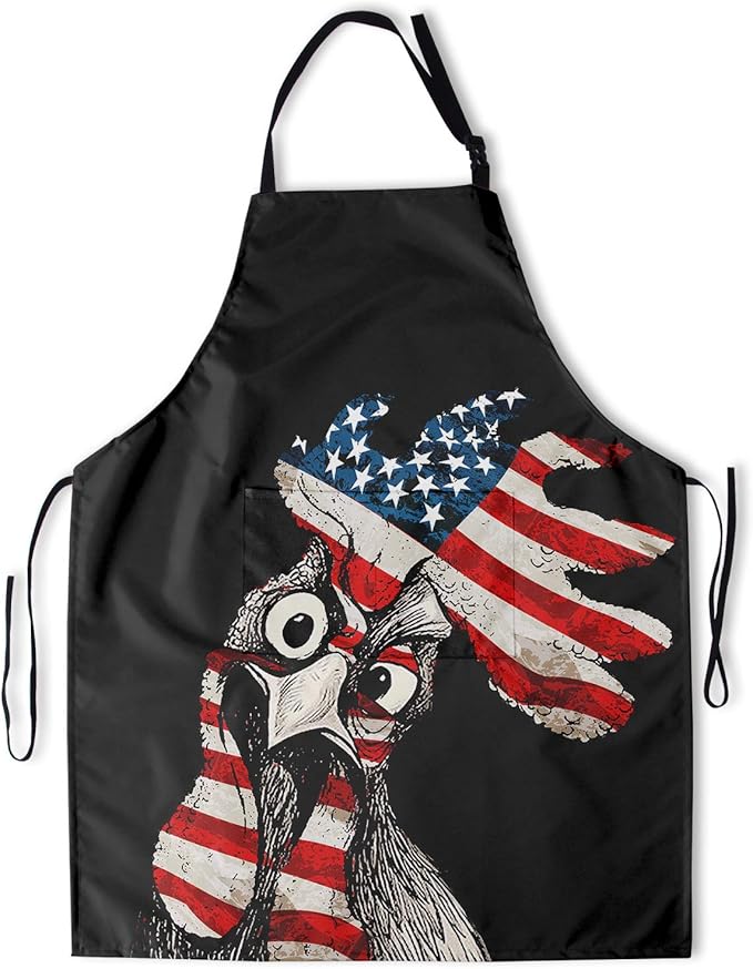 Funny Apron Polyester Grooming Aprons with Pocket for Cooking Kitchen Grilling Adults