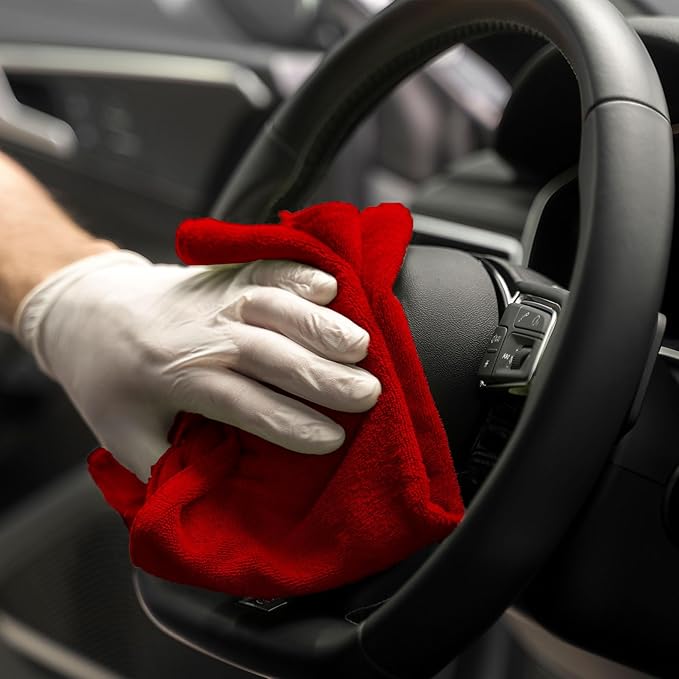GOLD TEXTILES Luxury Wash Cloths Set of 12, Red (13x13 Inches) 100% Ring Spun Cotton, Premium Feel with High Absorbancy Ideal Washcloths for Bathroom,Salon, Spa and Gym