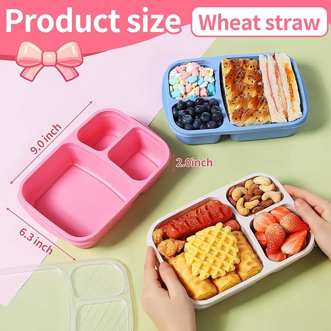 Lunch box meal prep containers snack containers-bento box food storage containers with lids snackle box container bento box adult salad container for lunch reusable for Work - Camping