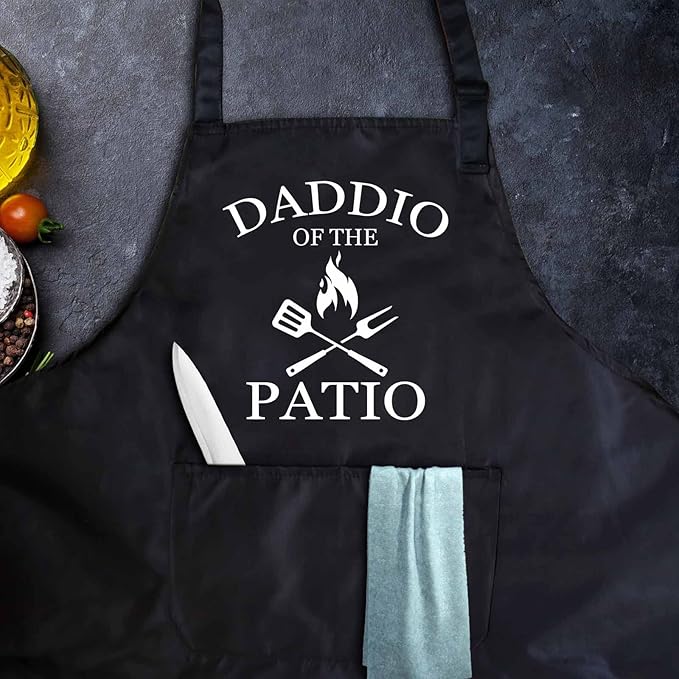 Funny apron for men Adjustable Waterproof with Pockets for Cooking Baking BBQ Gift Apron for Day, Birthday Gifts
