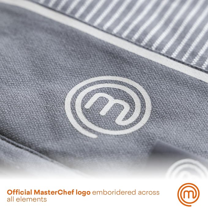 MasterChef Chef Apron for Men & Women, Cooking Apron for the Kitchen & BBQ Grilling