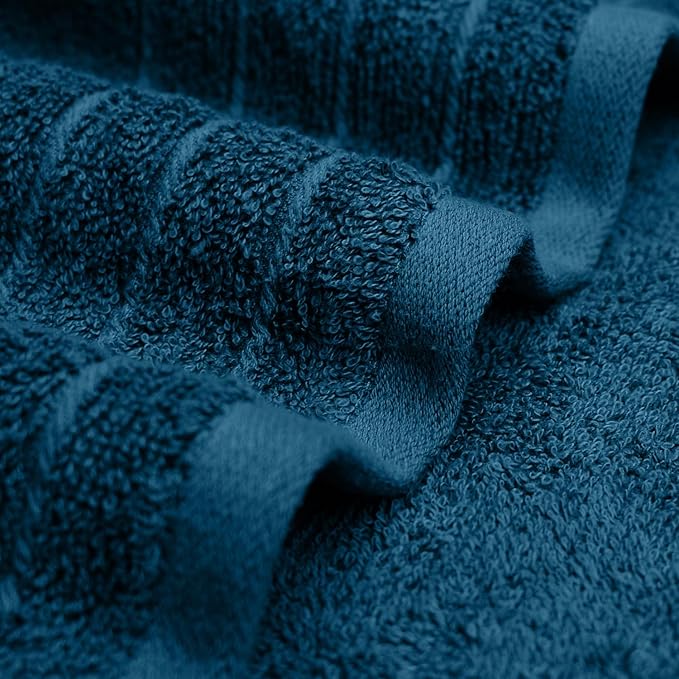RIVERSIDE Pack of 4 Premium Extra Large Bath Towels 30 x 60 Inches, 100% Cotton, Super Soft & Highly Absorbent, Larger & Lighter Weight, Quicker to Dry, Perfect for Bathroom, Navy Blue