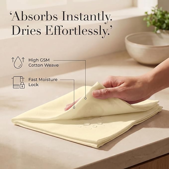 Urban Villa Cloth Napkins Yellow Dinner Napkins Set of 12 (20X20) 100% Cotton Absorbent Washable Durable Reusable Cloth Napkins Ideal for Easter Decorations Hotel Collection Farmhouse Parties Napkins