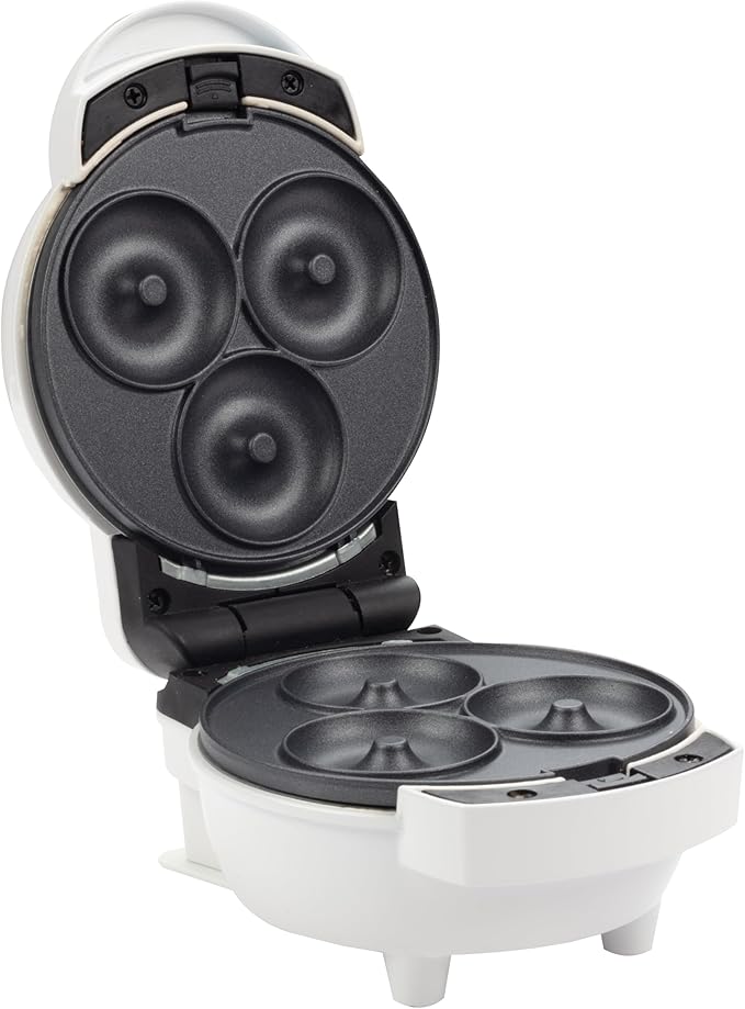 3 in 1 Mini Breakfast Maker- Make Mini Waffles Donuts Pancakes or Eggs all in 1 Multi Use Appliance- Easily Swap & Clean Interchangeable Griddle Plates- Small Electric Nonstick Baker with Recipe Guide